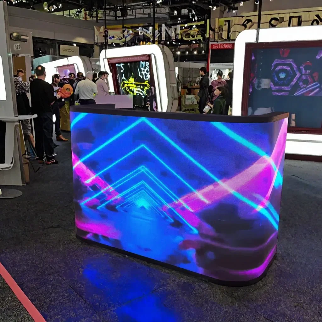 LED Front Desk Display DJ Desk PP2.5 Shopping Mall Bar Counter Flexible Screen with IP65 Waterproof 8K Resolution - view 2