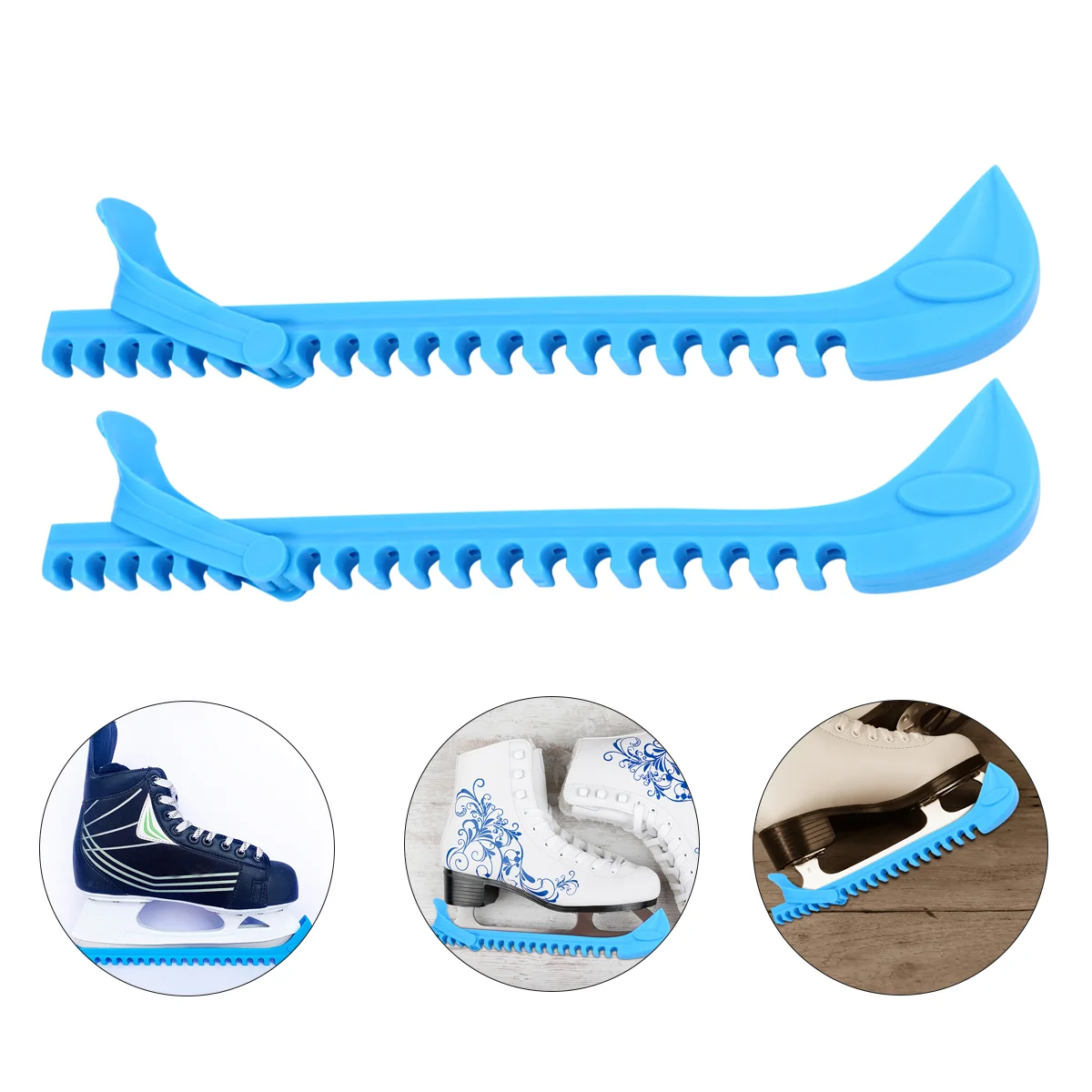 Ice Skates for Kids Hockey Knife Pattern Protective Case Covers Guards Figure Safety Mask Blue Child