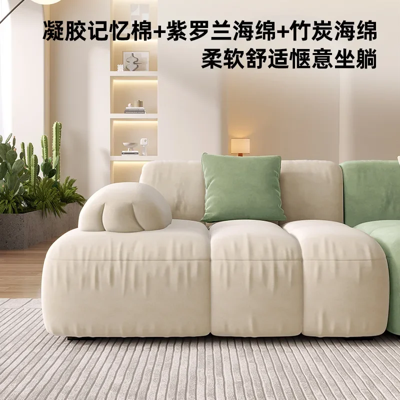 Sala de estar moderna e simples, sofá de tecido para arranhar gatos, apartamento pequeno, sofá italiano combinando com cores para três pessoas