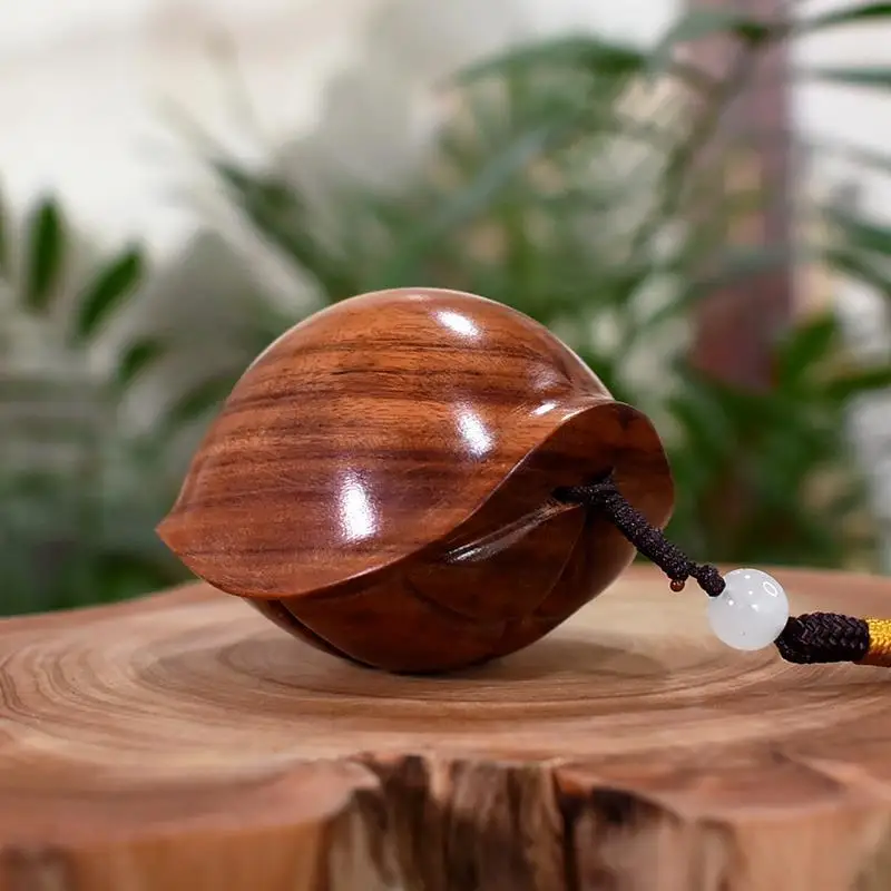 Wooden Turtle Shell Handheld Pendant For Home Decor Desktop Display Stress Relief Collectible Solid Wood Craft 2026 With Black