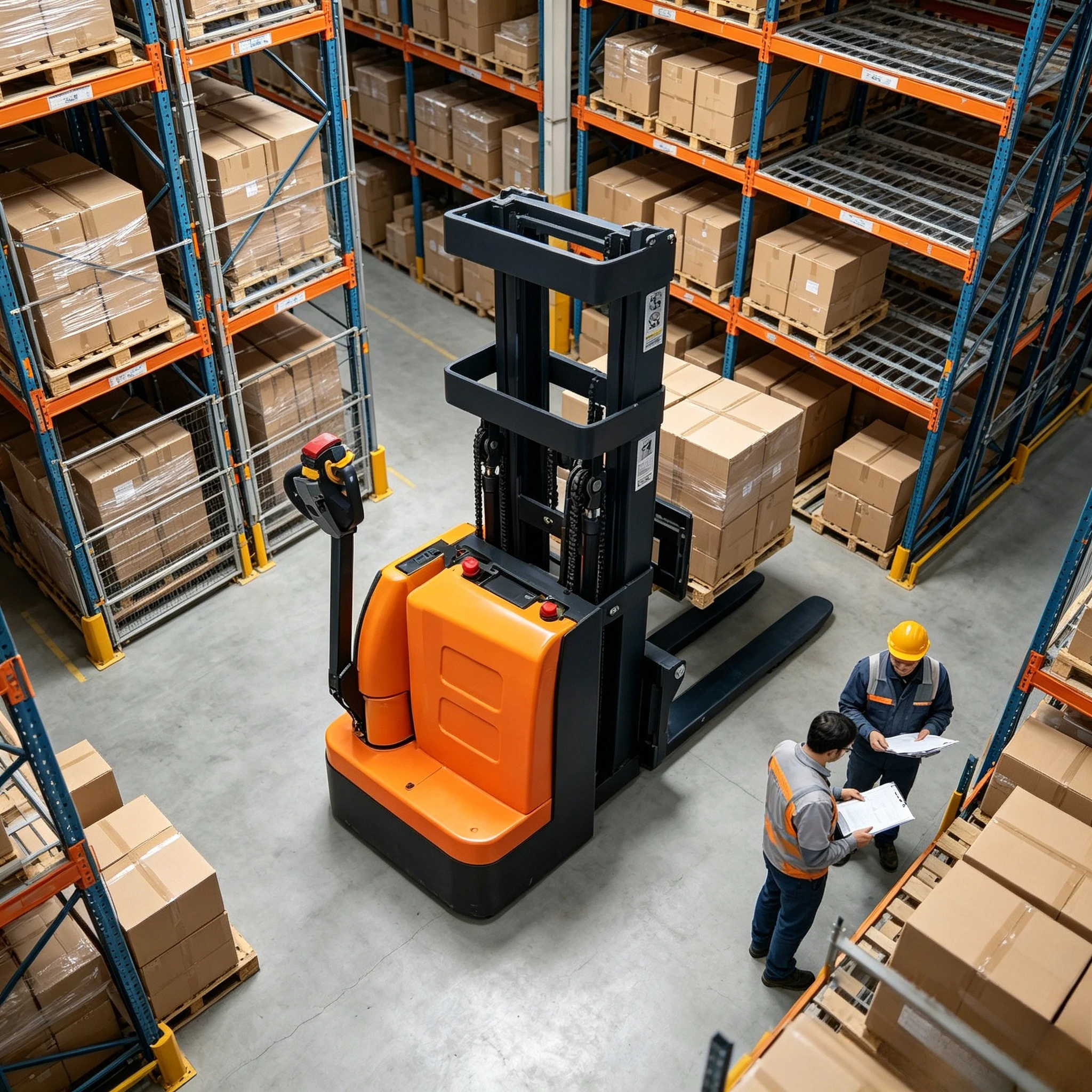

YG Wear Aging Resistant Self Loading Stacker Pallet Reach Stacker Dumping Hand Stacker Full Electric Pallet Customized
