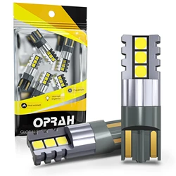 Oprah W5W T10 168 192 LED 전구, 매우 밝은 3030 6 SMD 자동차 인테리어 조명, 자동 정리 램프 번호판 전구, 흰색, 2 개