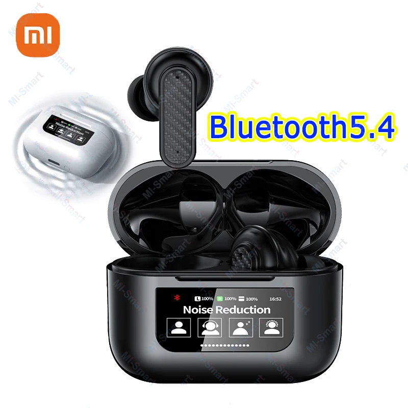Беспроводные наушники Redmi Bluetooth, умные наушники с сенсорным ЖК-экраном, спортивные наушники ANC, встроенный микрофон, водонепроницаемые игровые наушники
