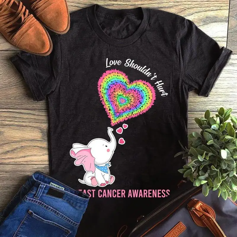 

Love Shouldn't Hurt Breast Cancer Awareness T Shirt Sweatshir