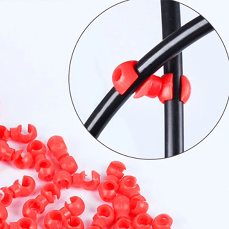 

10 шт. S-образные зажимы с крючками, вращающийся велосипедный тормозной механизм, перекрестный трос, аккуратный зажим для шоссейного велосипеда MTB, предназначенный для организации тормозных тросов