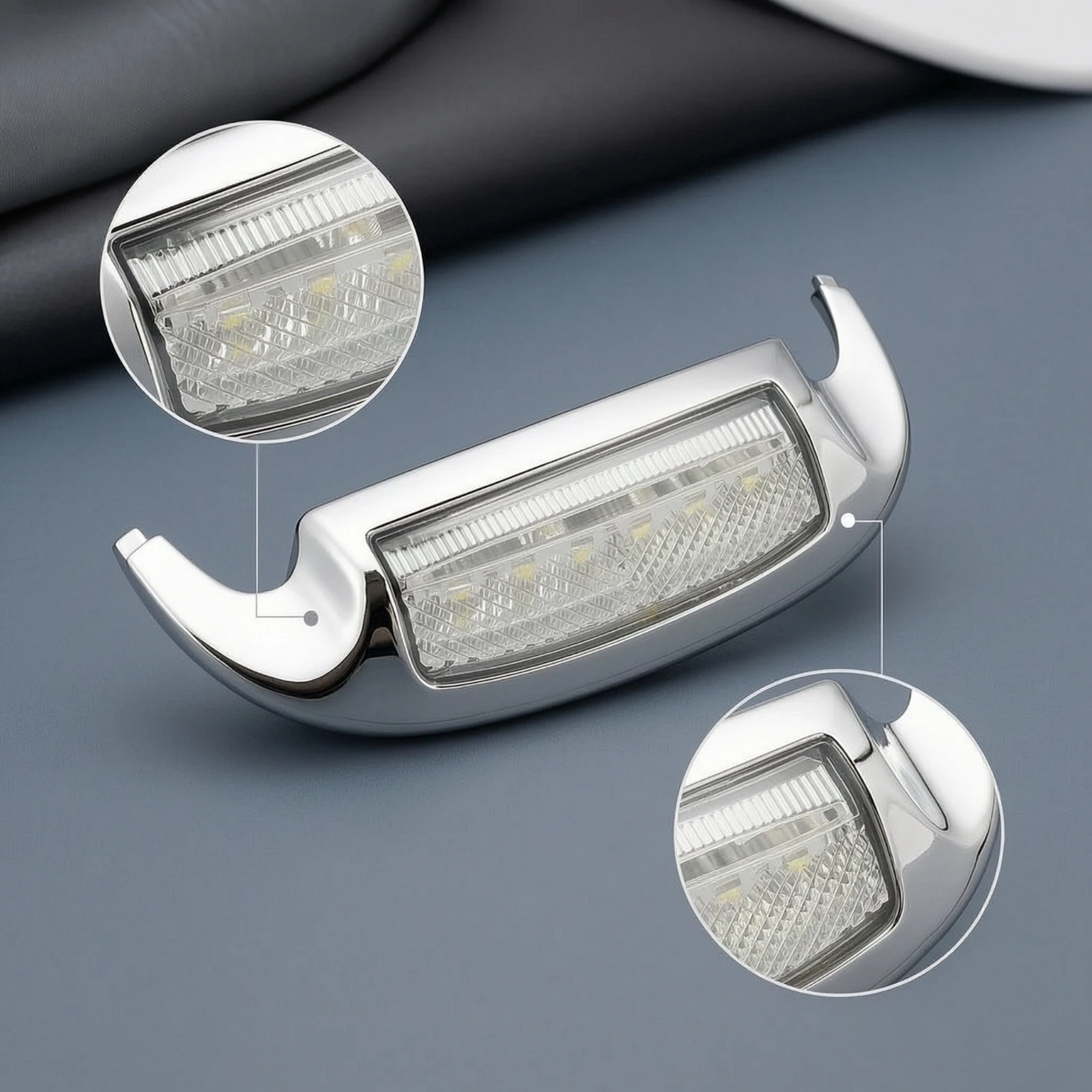 Motorcycle Fender Light Decorative Fender Light with Chrome Housing Mirror Finish Custom for Cruiser Owners