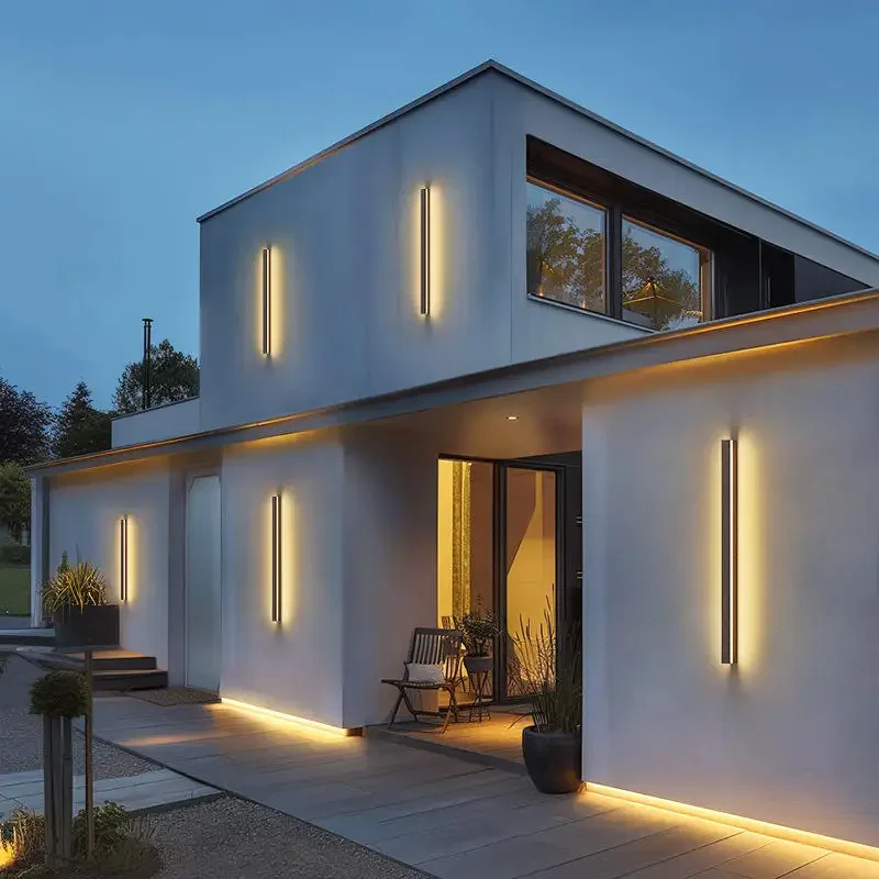 Lampada da parete moderna per esterni a LED impermeabile IP65 per villa portico giardino patio lampada da porta del garage antipioggia