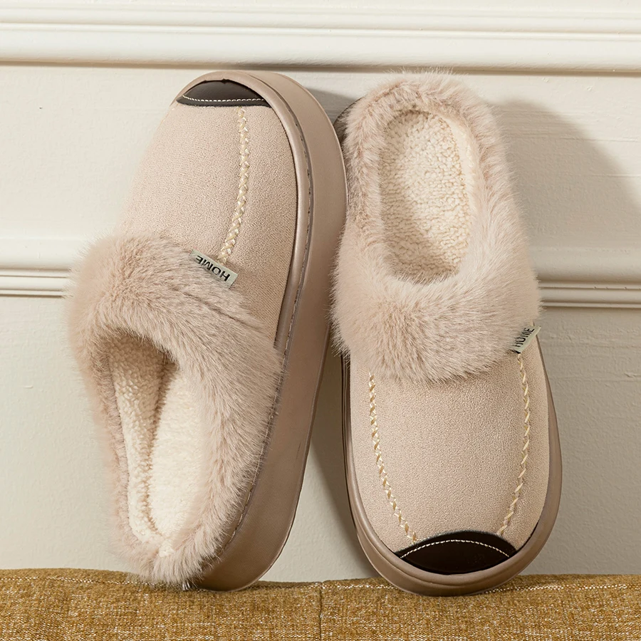 المرأة نعال قماش التمهيد الشتاء الفتاة داخلي دافئ في الهواء الطلق المضادة للانزلاق الراحة موضة غرفة نوم الترفيه بسيط المنزل زوجين الأحذية