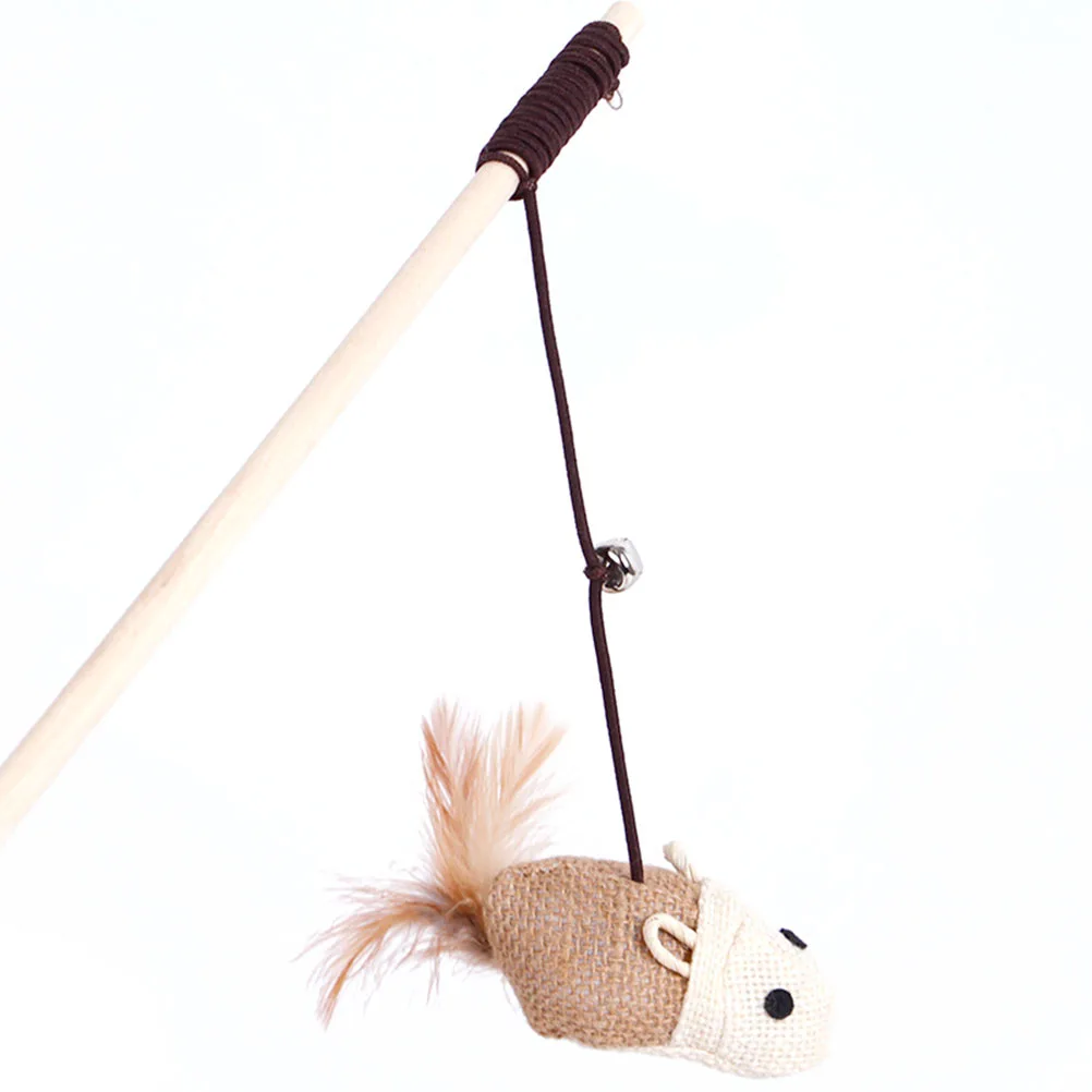 

Launcher Cat Teaser Toy Interactive Bamboo Stimulation Toys and Activities Rope