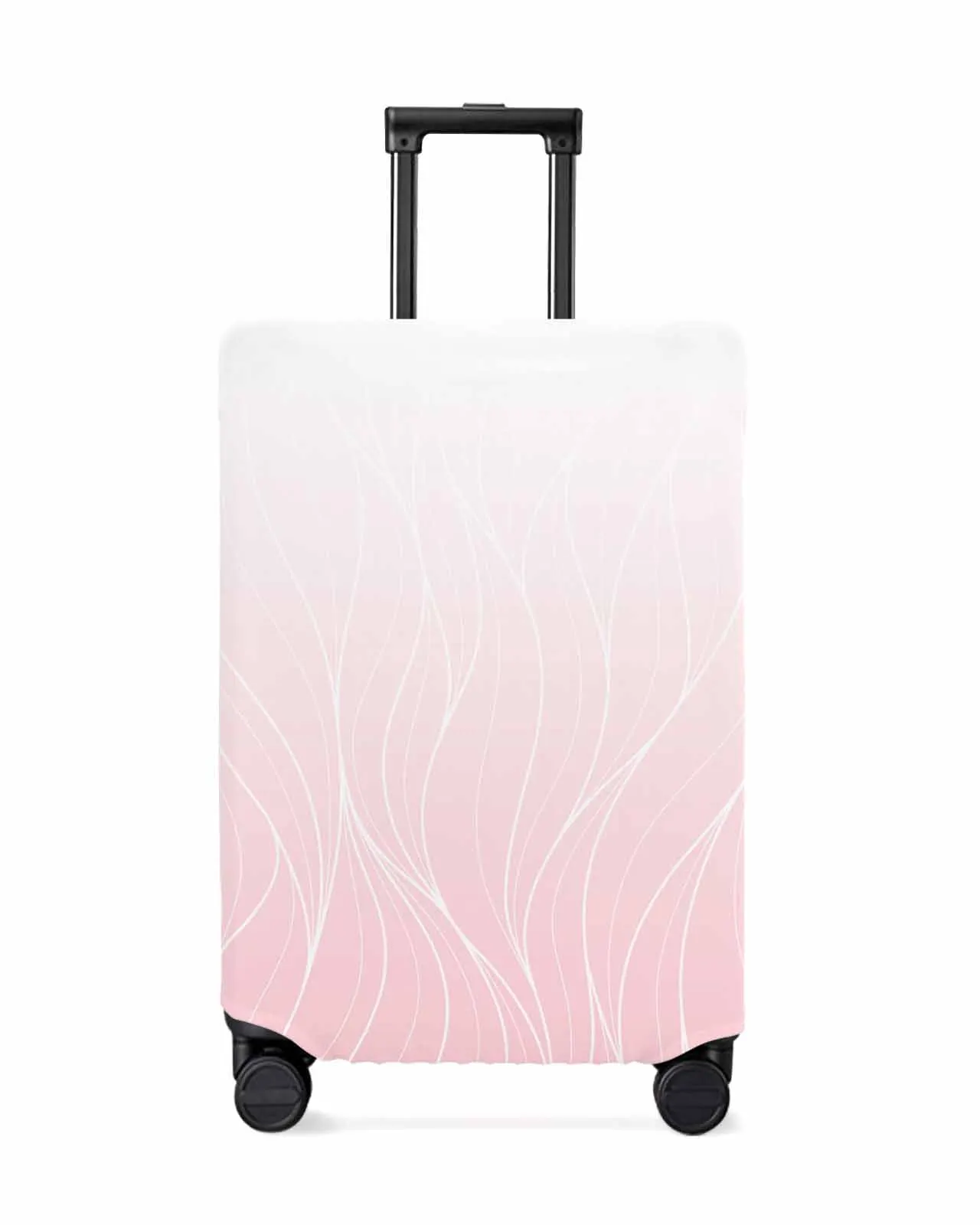 

Pink Gradient Line Texture Stretch Suitcase Protector Baggage Dust Case Cover For 18-32 Inch Travel