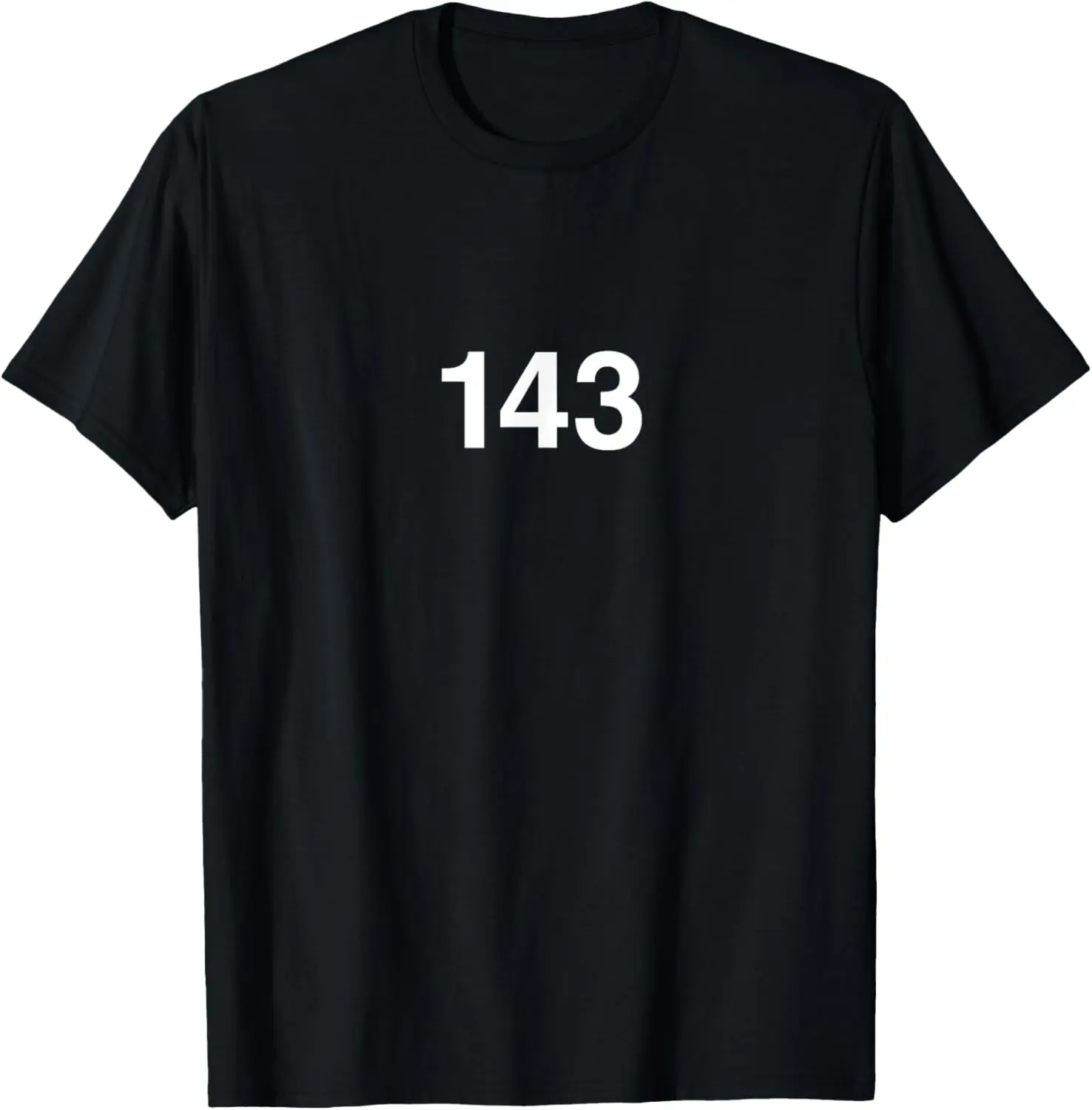 143 I Love You Numerical Code Graphic Tee Men's Soft Breathable Cotton T-Shirt Casual