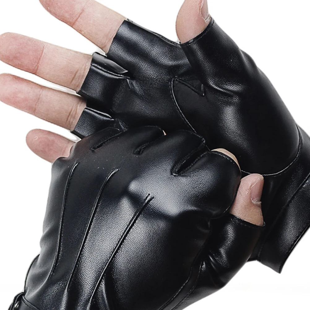 

Half Finger Cycling Gloves Portable Bike Mittens Black Outdoor Fitness Riding Fishing Gloves Wear Resistant Durable