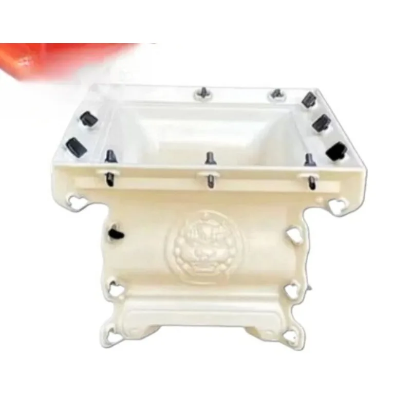 Square cement flower pot mold bottom grouting new Chinese style thickened mold homemade flowers simple