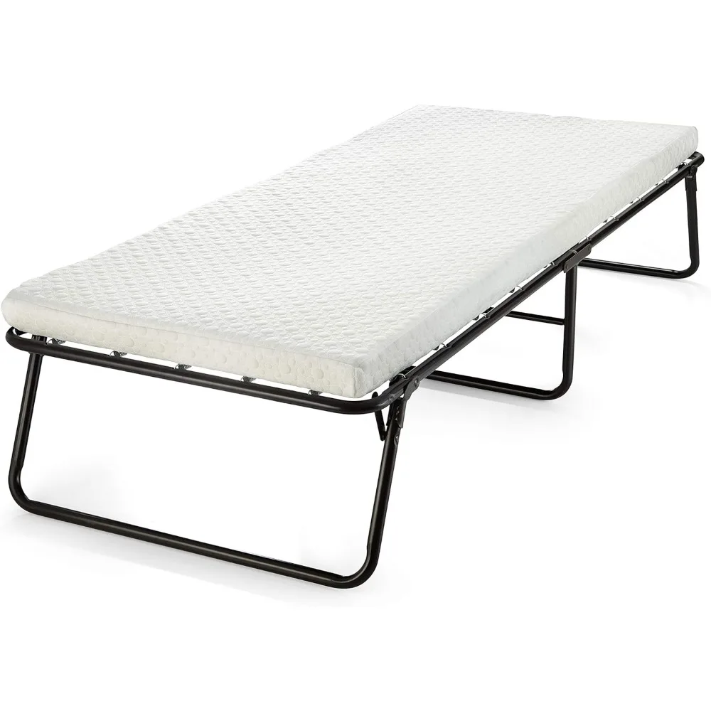 Memory Foam Mattress Compact, Portable & Lightweight Folding Bed Frame with Thick Memory Foam Mattress for Spare Bedroom