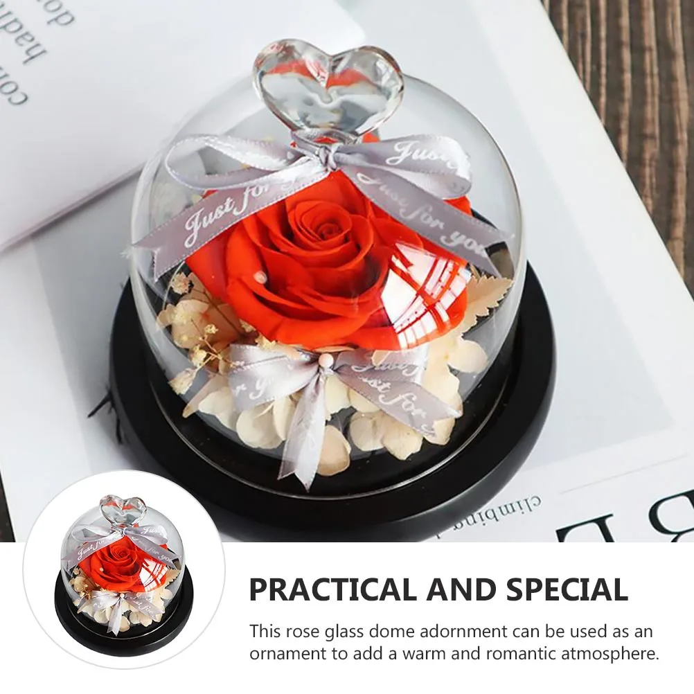 

Immortal Flowers In Glass Dating Ornament Romantic Ornament Valentine's Day Ornament Valentine's Day Rose Ornament