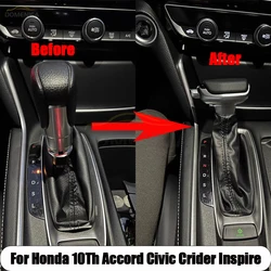 Perilla de palanca de cambios para coche, accesorio Interior de cristal para Honda 10Th Accord Civic Crider Inspire, nuevo
