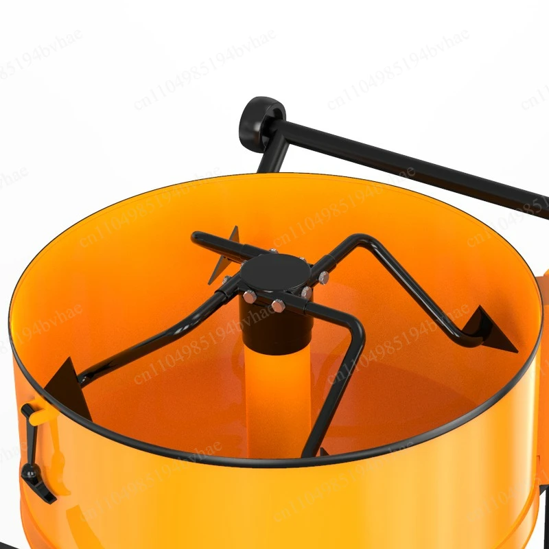 Electric portable forced disc mixer for mortar mixing engineering, mobile wheel concrete mortar