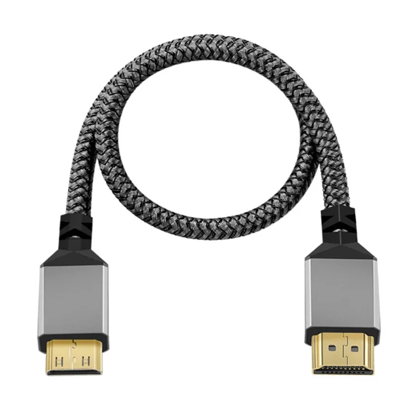 0.3m 4K@60Hz MINI HDMI To HDMI Cable HDTV HDMI2.0 Mini HDMI to HDMI-compatible Extension Cable For Camera Monitor HDTV cable ﻿