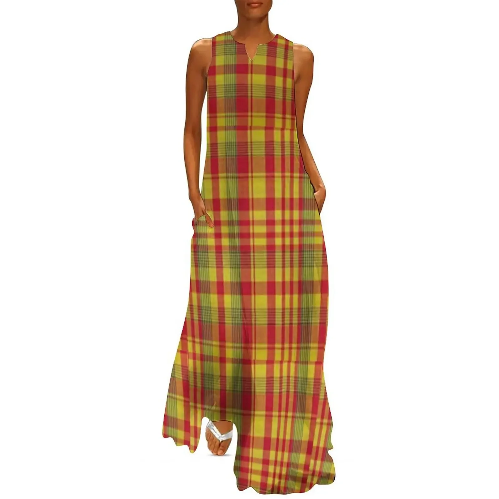 

Traditional Creole, Madras Long Dress wedding dresses for parties dresses for womens Casual dresses Dress
