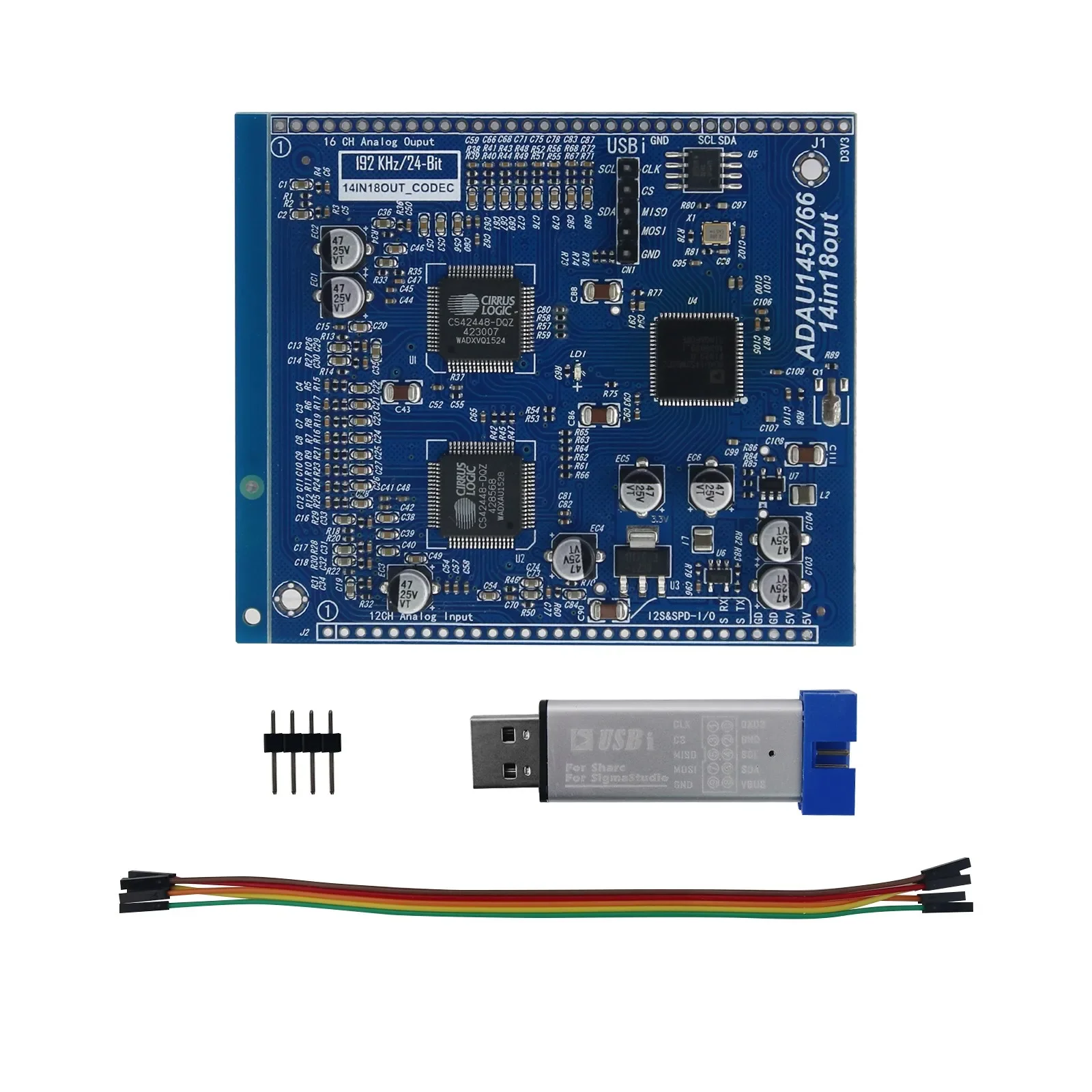 2026 ADAU1452 DSP + CS42448 DAC 14-IN 18-OUT DSP Processor Multi-channel Audio Signal Processor SPDIF + USBi Interface