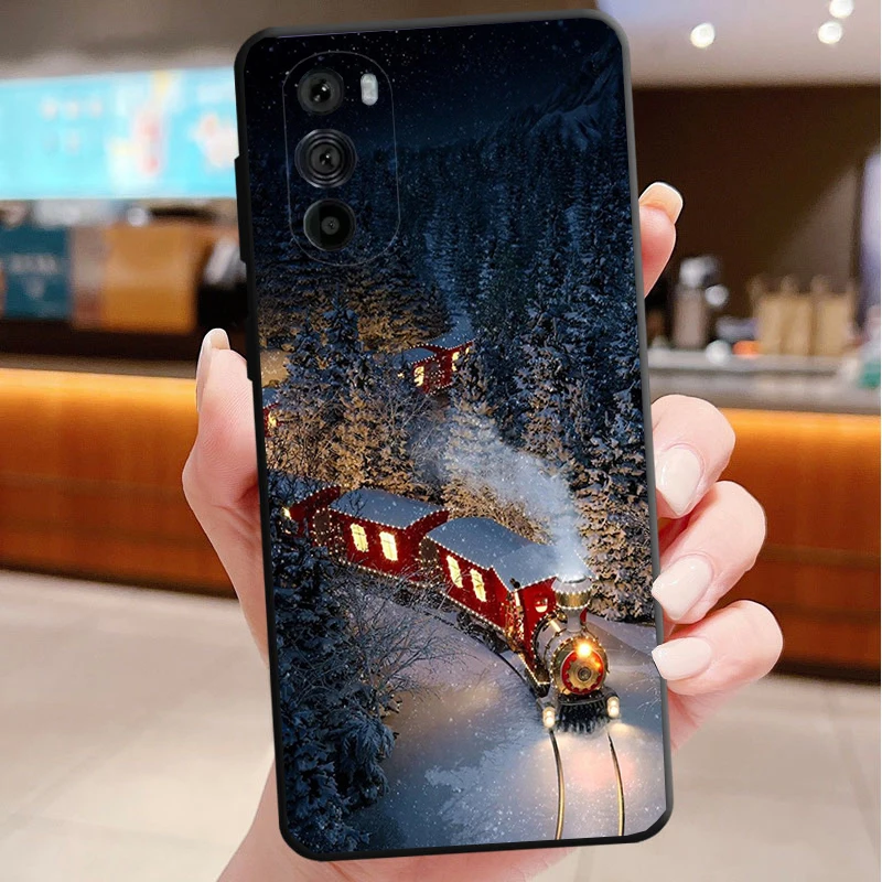 

Phone Case For Motorola Edge 50 40 Pro 60 50 40 30 Ultra Neo Fusion Moto G Play G Stylus G Power G Winter Christmas