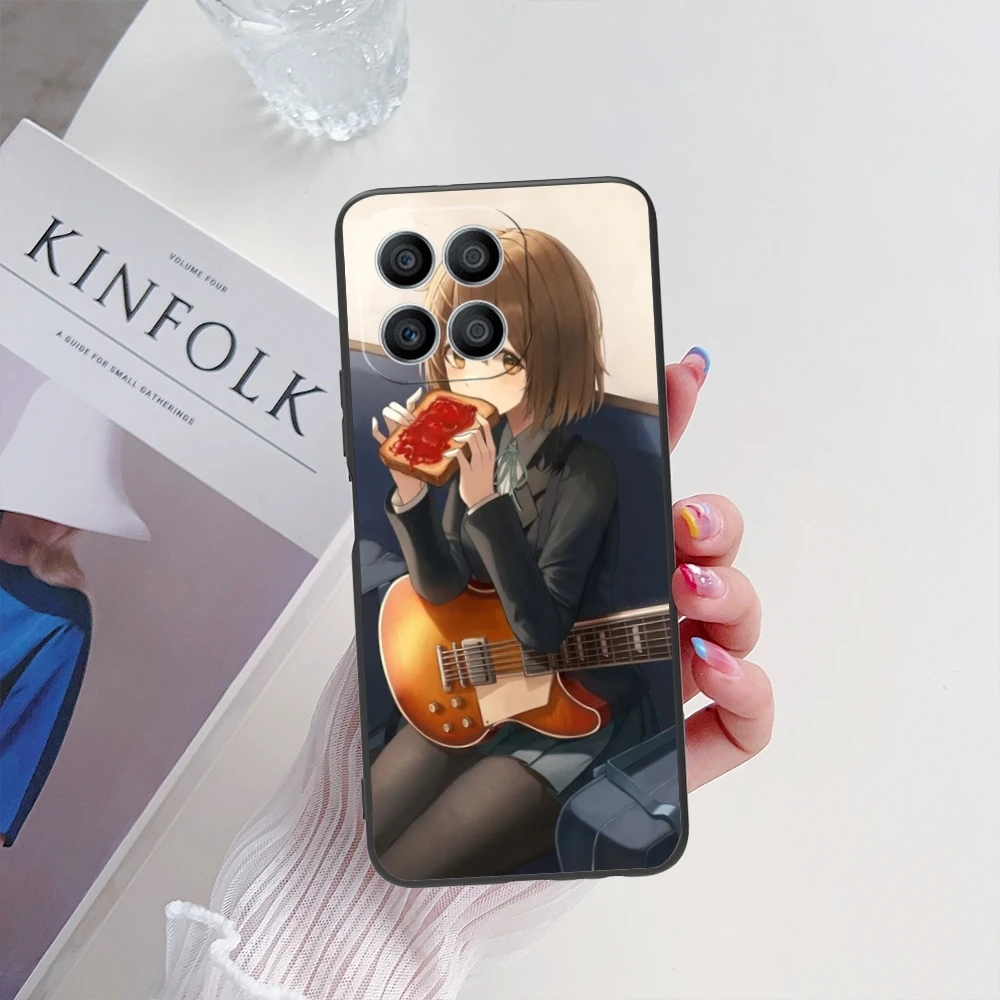 Funda de teléfono móvil K-ON Hirasawa Yui, carcasa negra para Huawei Honor 90, 80, 70, 60, 50, 30, 20, 10, 9, 8, 7 Pro, S, SE Lite, 5G