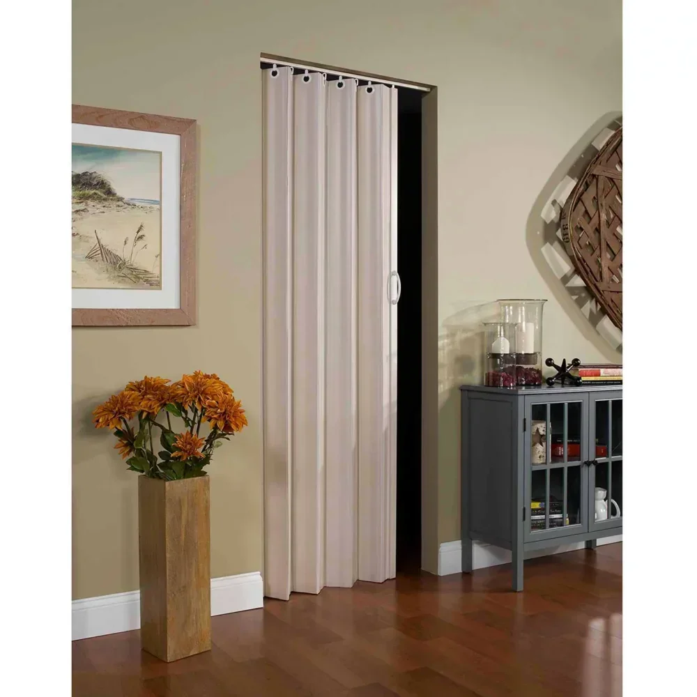 Folding Door 36-inch x 80-inch Linen Color Quiet, smooth and easy to install