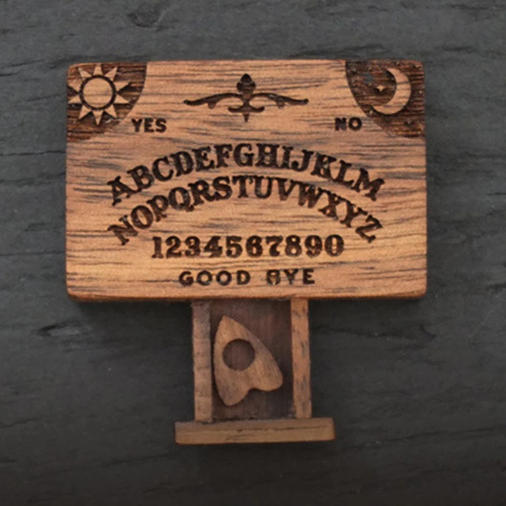 Mini Ouija Boards Wooden Witch Divination Board Witch Crafts Supplies Fortune Telling Toys Decision Making Pendulum Witch Altar