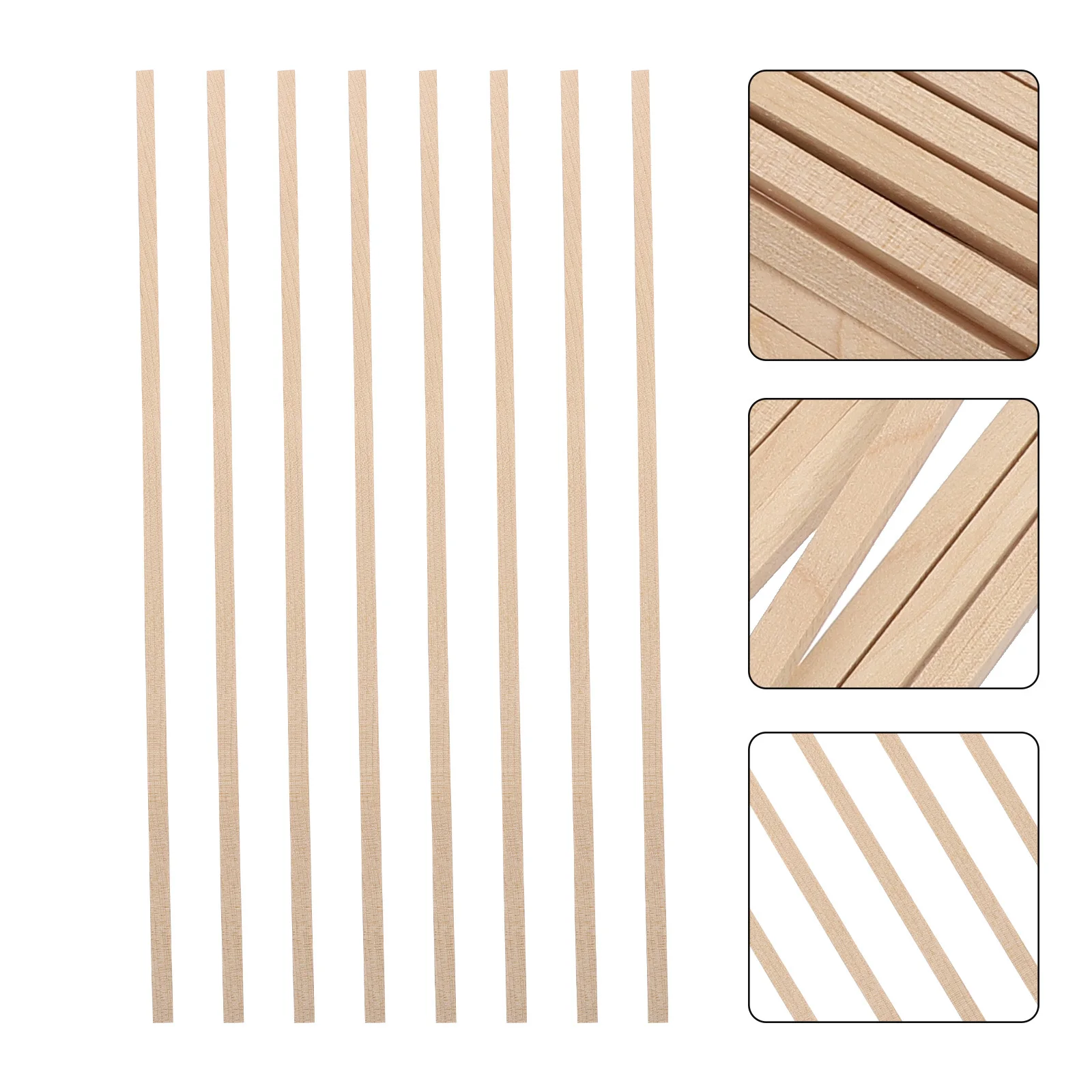 

50pcs Wood Square Wooden Sticks Diy Material For Building Craft Projects Durable Handicraft Supplies Sewing Craft