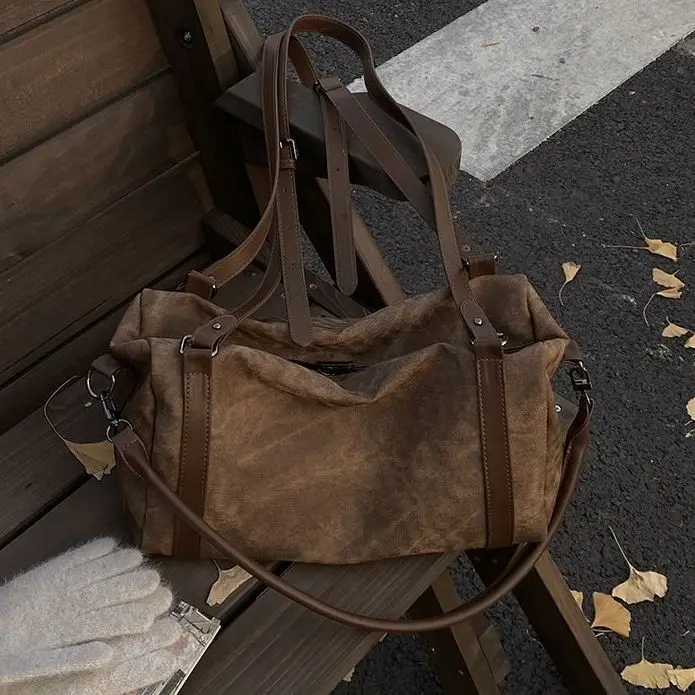 

JIAERDI Ретро большая вместительная сумка через плечо женская простая текстурированная сумка на плечо с подушкой женская легкая пригородная сумка