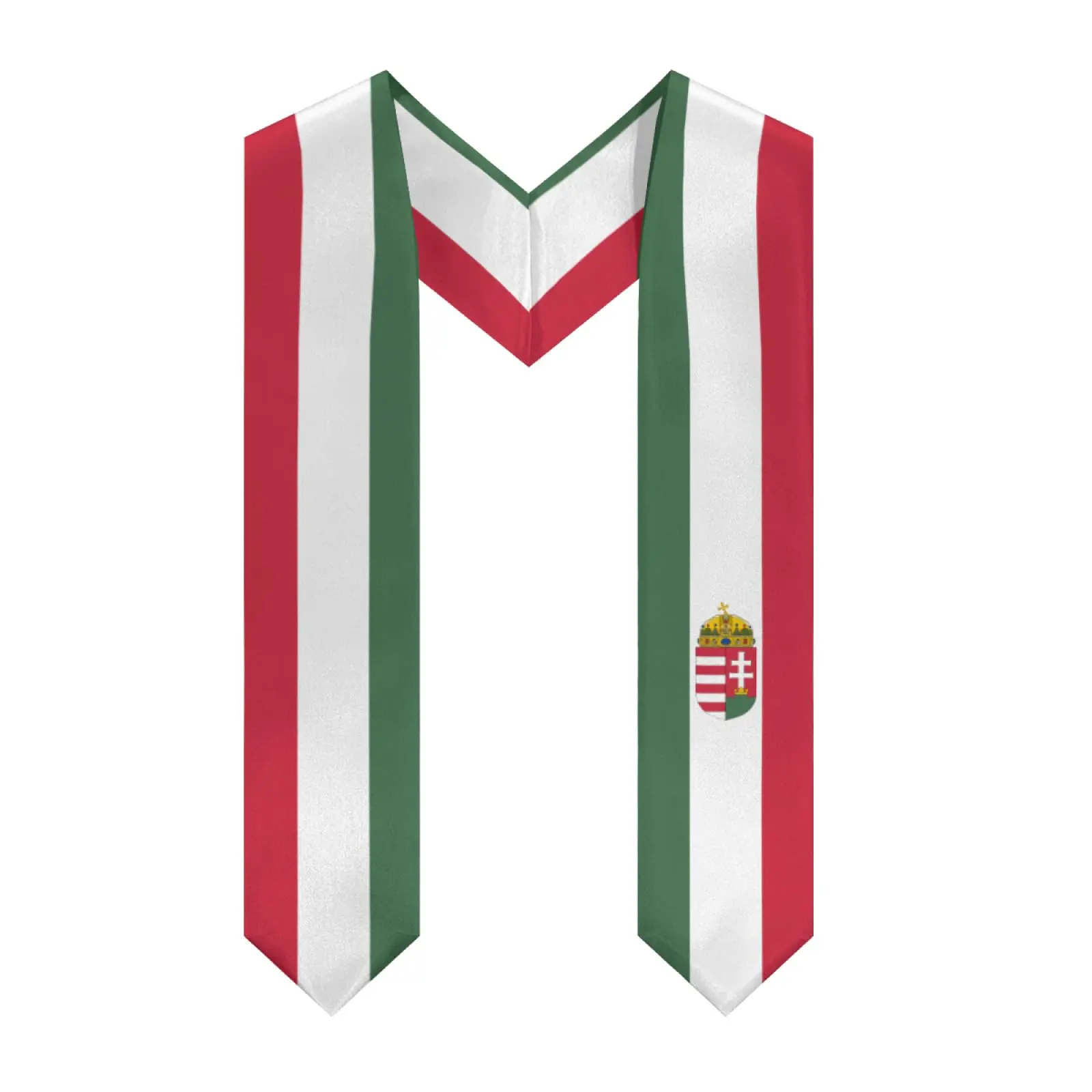 2025 Emblem of Hungary Graduation Stole Shawl Sash Honor For Study Aboard International Students