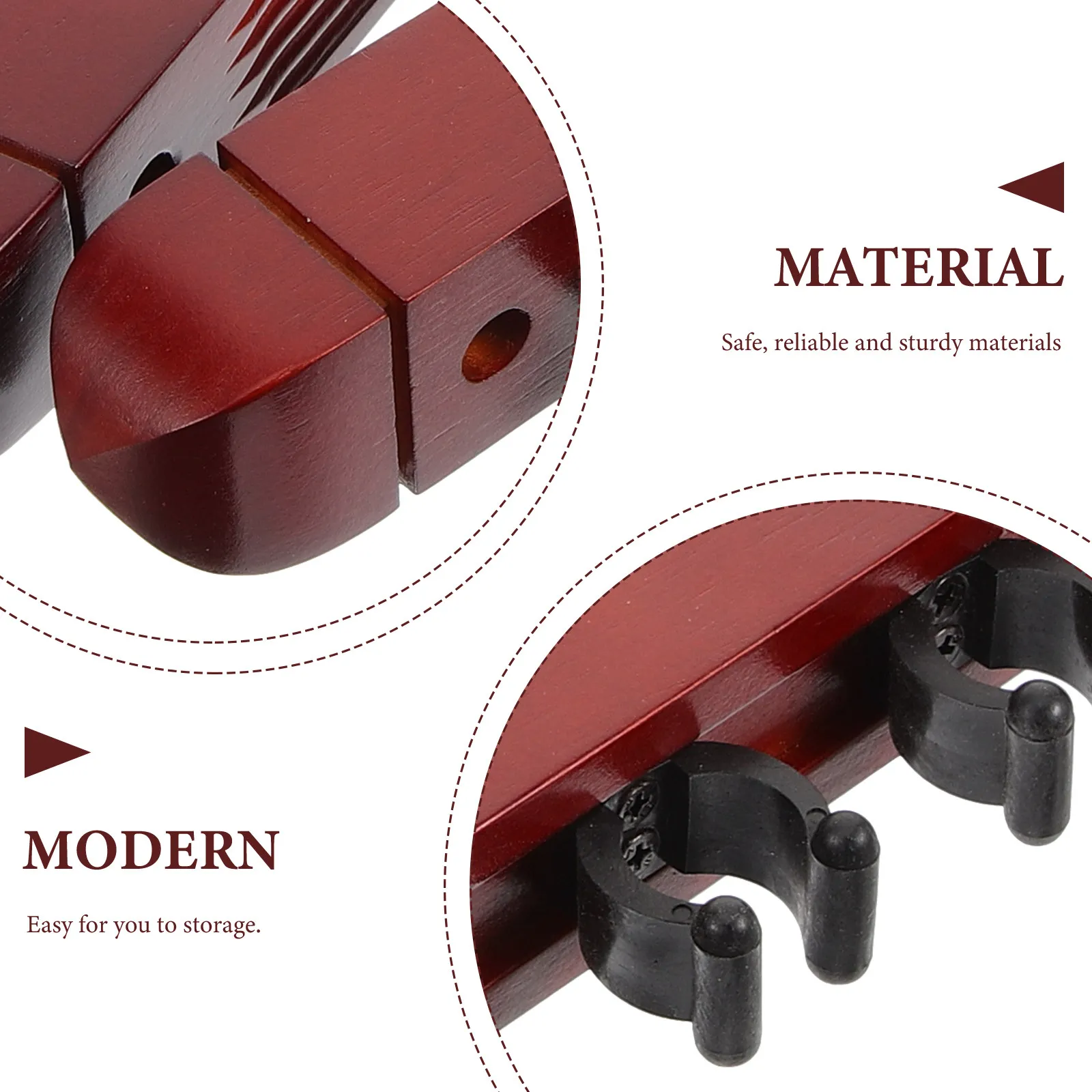 

1Set Wall Mount Pool Cue Holder Wooden Multi-Slot Rack Billiard Stick Organizer Display Stand Pool Stick Holder