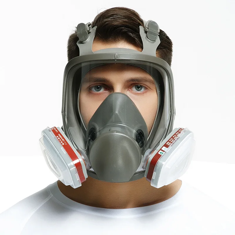 Gas Mask Full Face Mask Spray Paint Chemical Pesticide Full Face Mask Hydrogen Sulfide Gas Mask