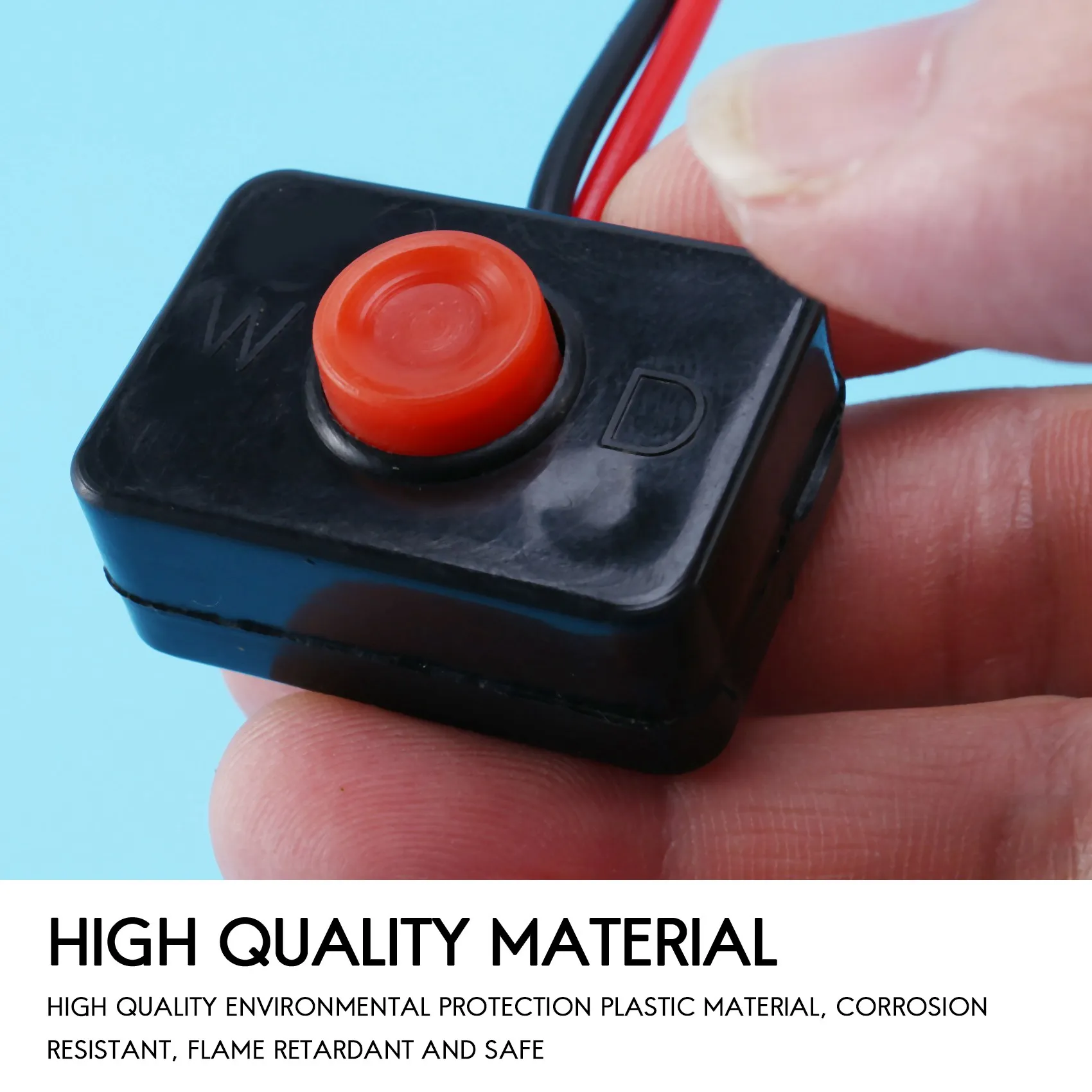 DC 12V2A Adhesive base push button momentarily action wired switch for automobiles