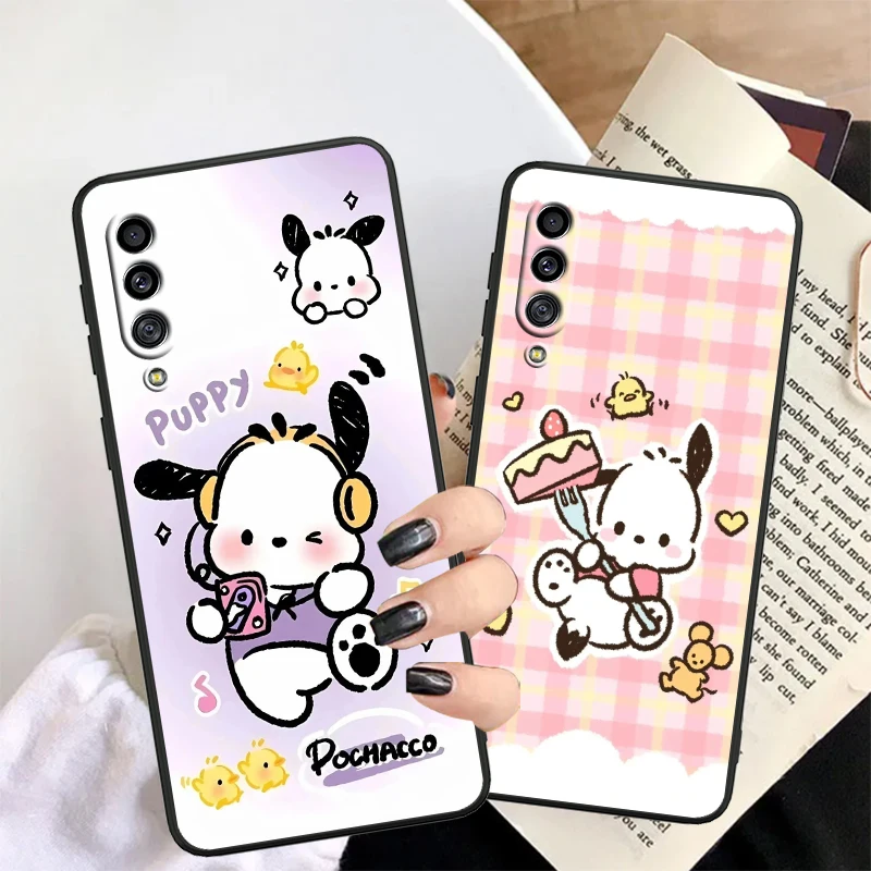 Pacha Dog Sanrio Cartoon Cute For Samsung A53 A52 A33 A32 A51 A71 A21S A13 A73 A50 A22 A23 A03 A72 A54 A12 5G Black Soft