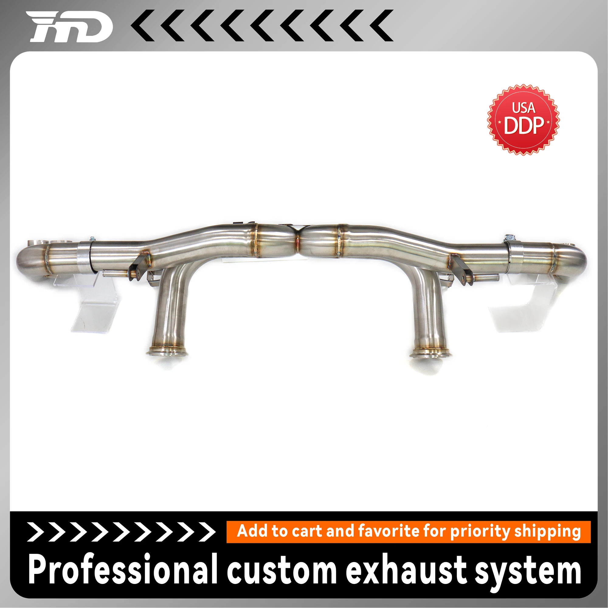 

Продуктивная выхлопная система Catback для Audi R8 V10 5.2L HMD с двойным выходом без клапана