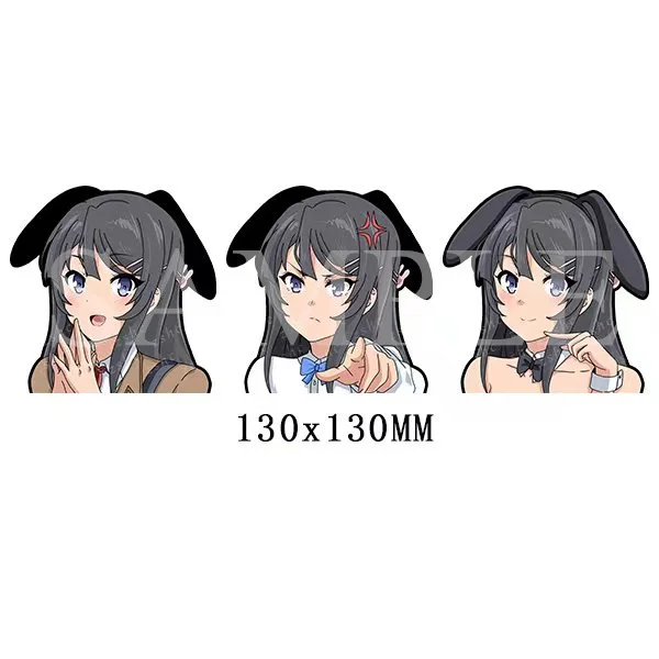 Sakurajima Mai Seishun Buta Yarou Motion Stickers Waterproof Decals for Car,Laptop,Suitcase,Refrigerator,Etc Wall Sticker Gift