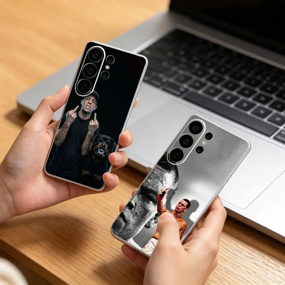 fighter N-Nate Diaz Transparent phone Case For Samsung S25,24,21,22,21,20,10,S9Ultra,Plus,Fe,Lite