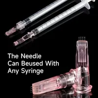 Gran oferta de polvo pequeño médico, 4 agujas desechables, 34G, 1,2mm/1,5mm, mosquitera ultrafina, herramienta de belleza para el cuello no indolora