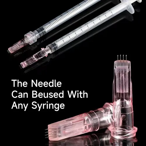 Imagen 1 del producto Gran oferta de polvo pequeño médico, 4 agujas desechables, 34G, 1,2mm/1,5mm, mosquitera ultrafina, herramienta de belleza para el cuello no indolora