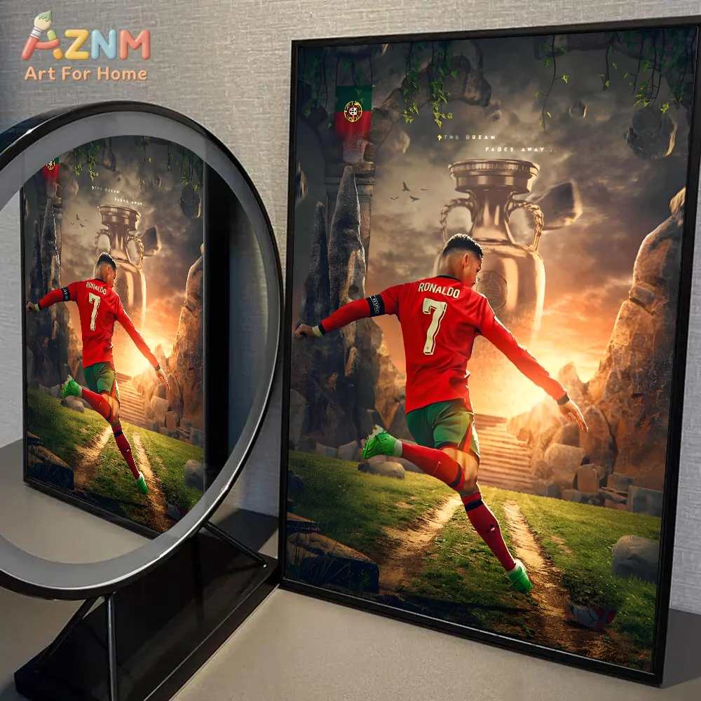 1pc  C-Cristiano Ronaldo CR7 Poster Self-adhesive Art Waterproof Paper Sticker Coffee House Bar Room Wall Decor view 6