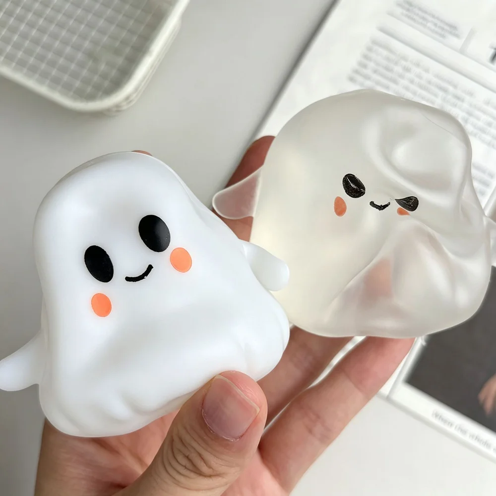 1pc New Halloween Cute Ghost Soft Pinch Relieves Daily Stress and Stress Slow Rebound Restlessness Children's Birthday Gift Toy.