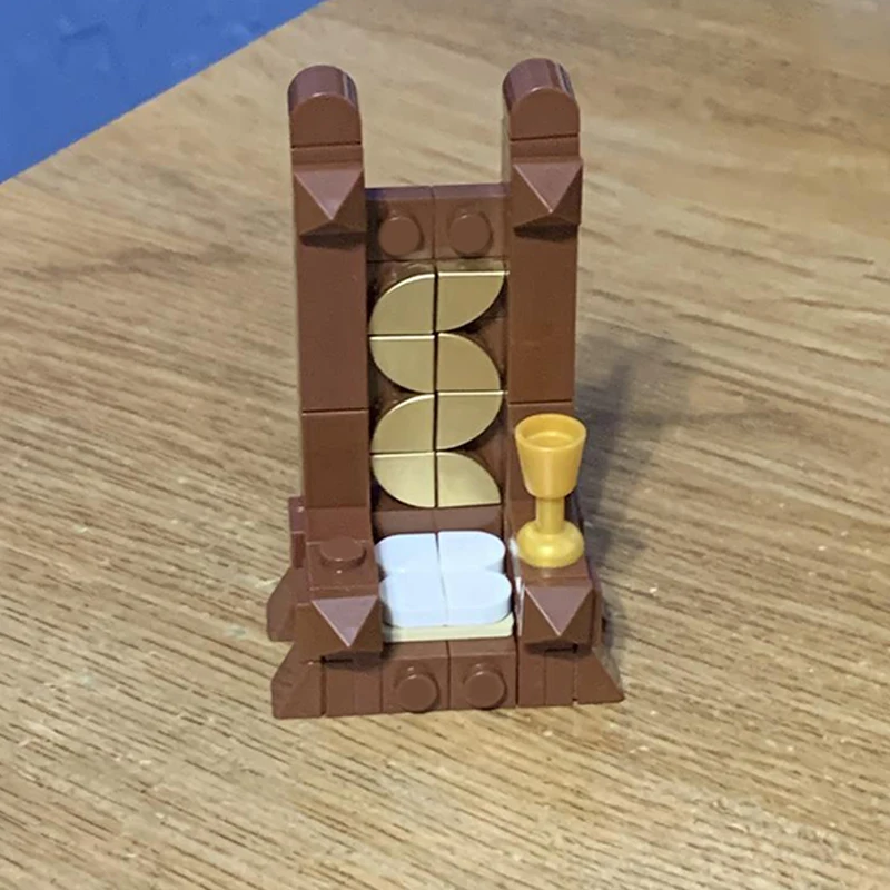 Medieval Street View Model MOC Building Bricks Viking King Throne Modular Technology Assemble Children Toys Suit Gifts Holiday