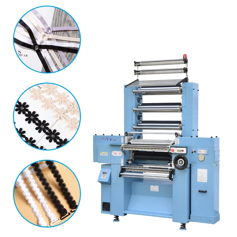 Meno pizzo elastico piatto con garza antirumore che produce macchina per maglieria all'uncinetto in pizzo