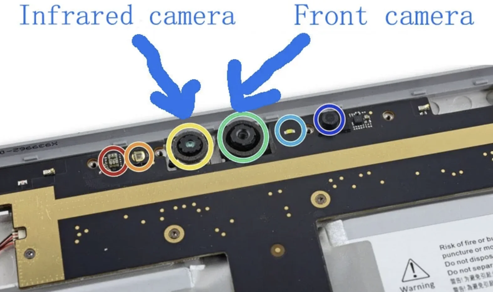 front and back Camera For Microsoft surface book 1st flex cable replacement repair fix part Infrared camera and power button and