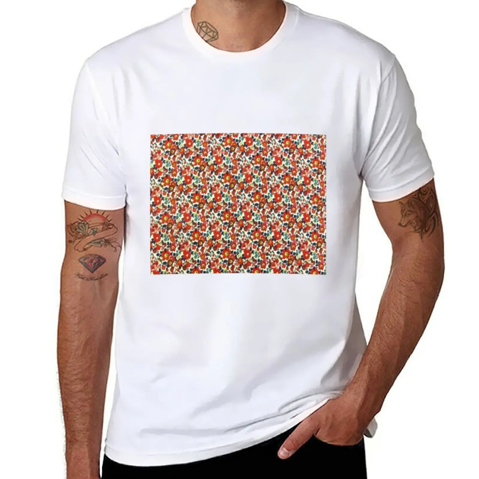 New Liberty Print Pattern T-Shirt sublime t shirt new edition t shirt cute clothes hippie clothes mens tall t shirts