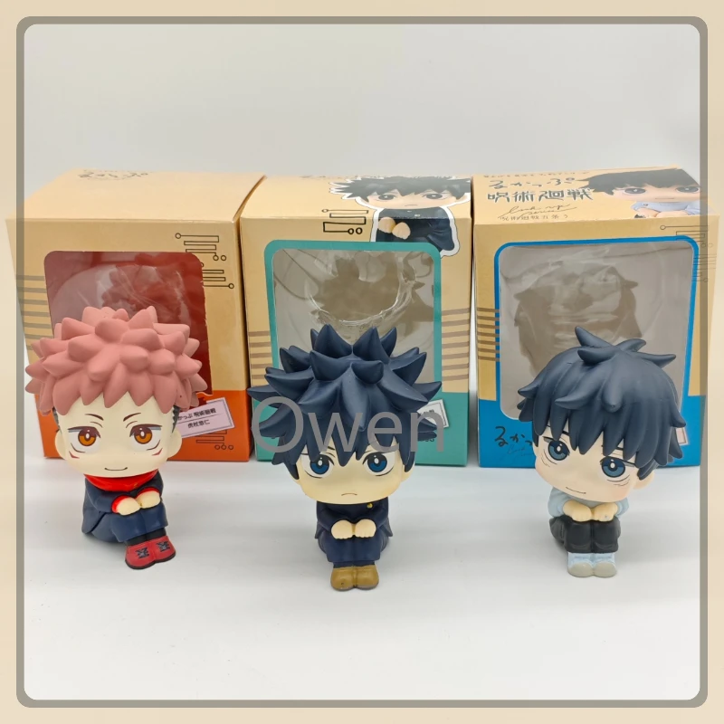 Cute Jujutsu Kaisen Anime Mini Fushiguro Megumi Figurine Itadori Yuji Action Figures PVC Q Version Collection Model Toys Gifts
