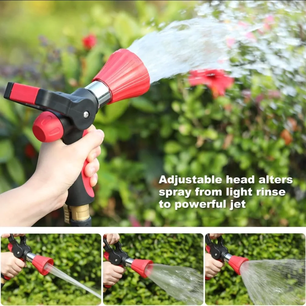 Adjustable High-Pressure Rotary Water Spray Gun for Garden Car Washing Variable Flow Control Sprinkle Nozzle