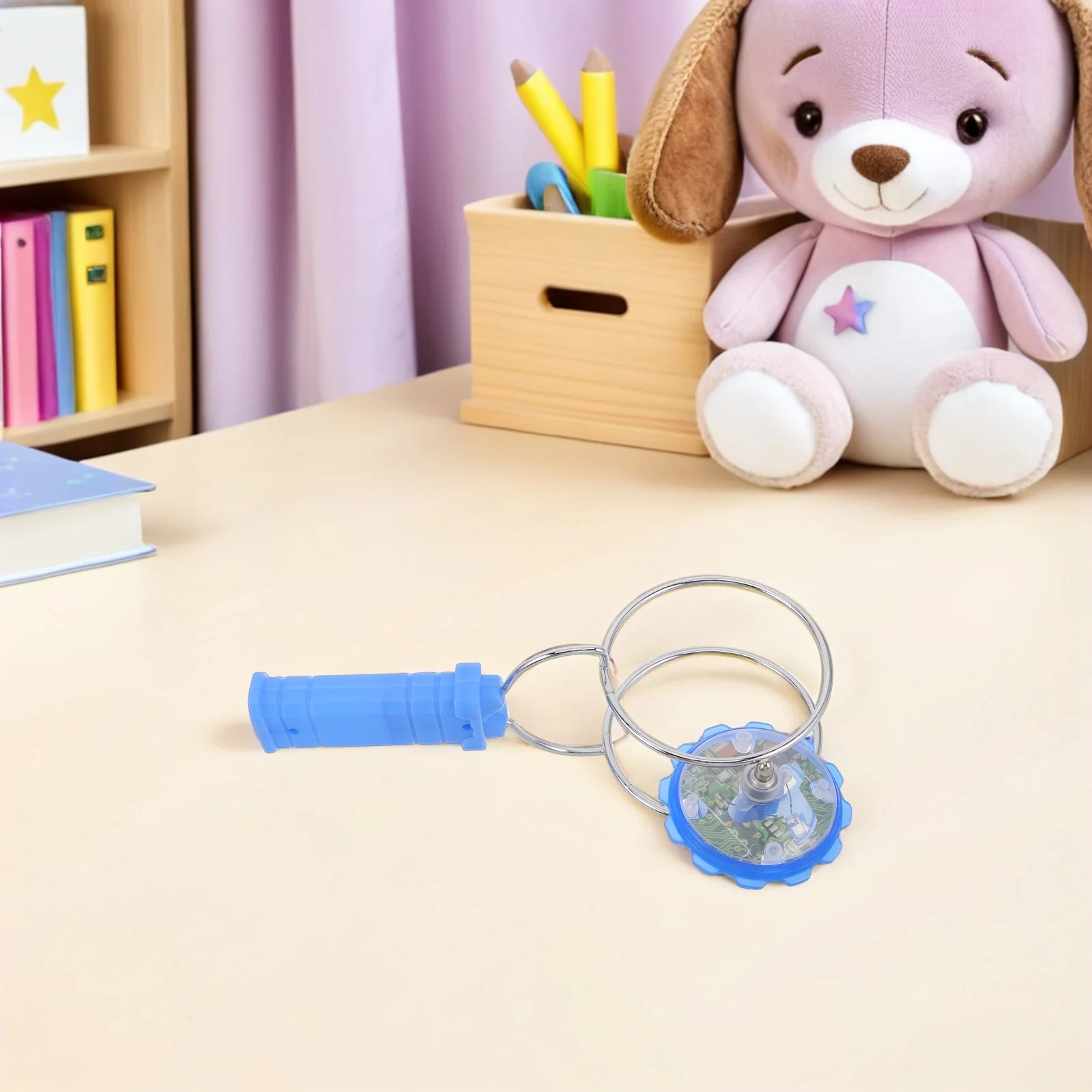 8 pezzi illuminano trottole blu rotazione manuale bagliore nel buio bomboniere per bambini compleanno bomboniere riempitivi novità carnevale