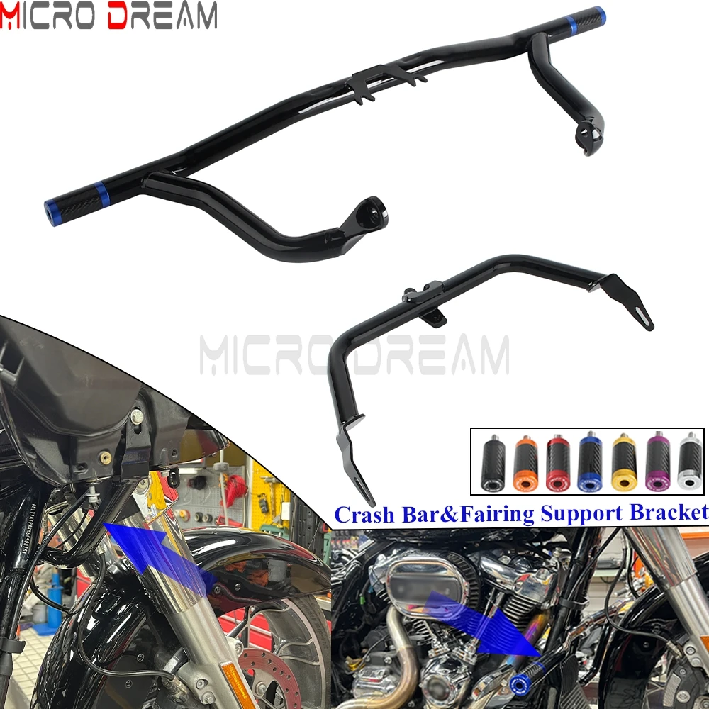 

For 2015-24 Harley Touring Road Glide FLTR CVO FLTRXSE Ultra FLTRU Limited FLTRK Motocycle Crash Bar Fairing Support Bracket Kit